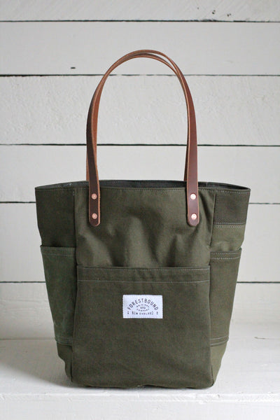 WWII era Canvas Pocket Tote Bag - FORESTBOUND