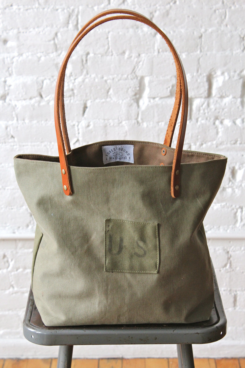 WWII era Two Tone US Military Canvas Tote Bag – FORESTBOUND