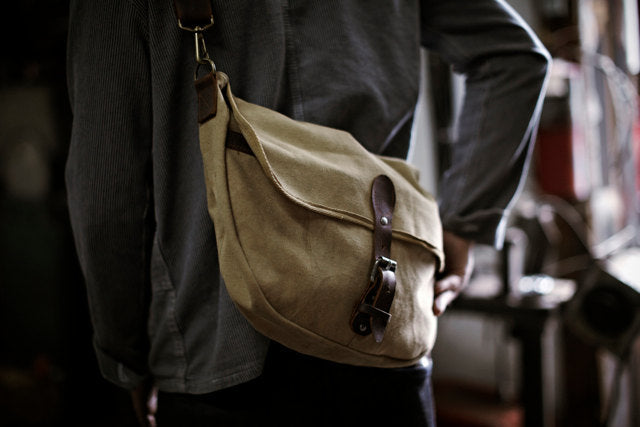 mens canvas shoulder bag