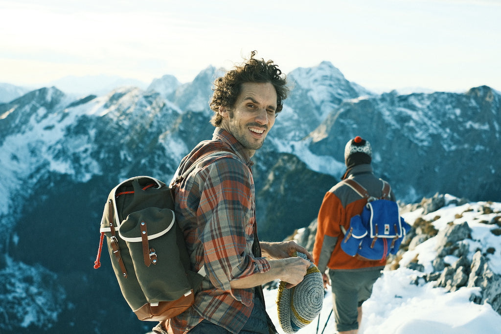 YKRA MATRA backpack on KEZEMURA mountain climber on the LUGAUER peak in AUSTRIA