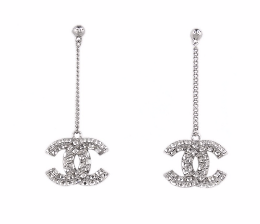Chanel - CC Crystal Drop Earrings