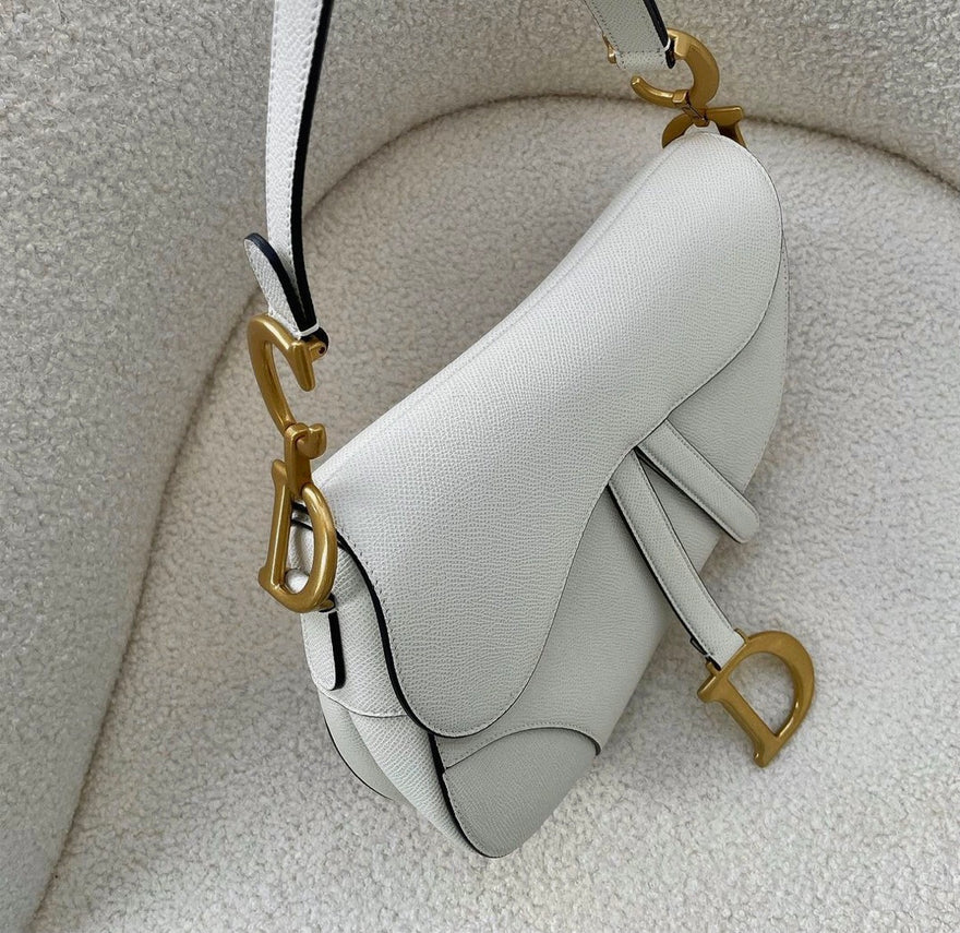 Dior Saddle Bag Medium White All The Dresses