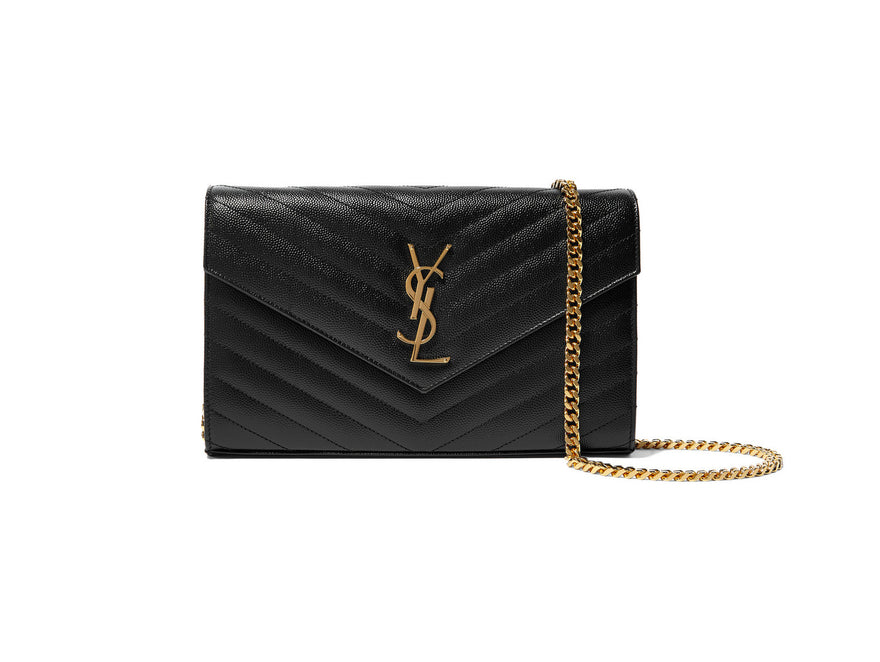 Vintage YSL Yves Saint Laurent Dark Brown Mens Wallet 