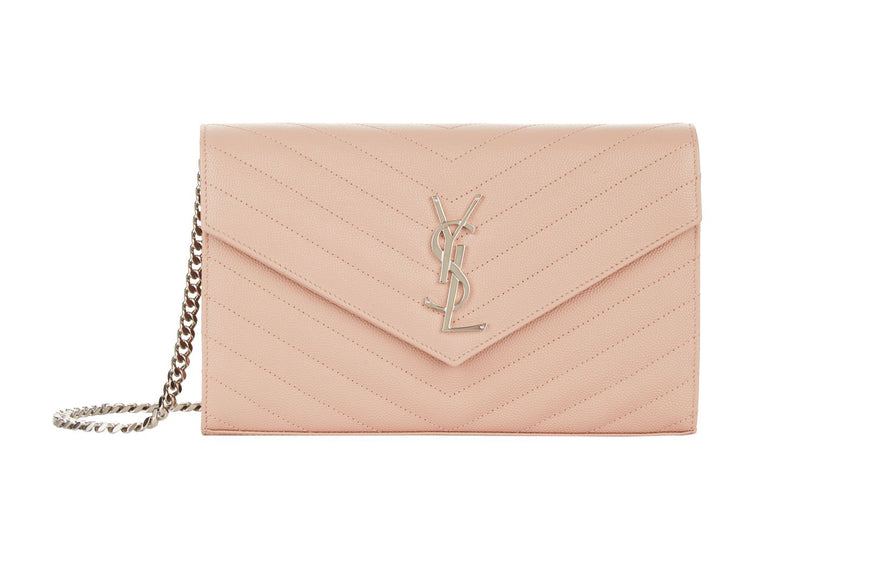 Saint Laurent - Monogram Blush Chain Wallet