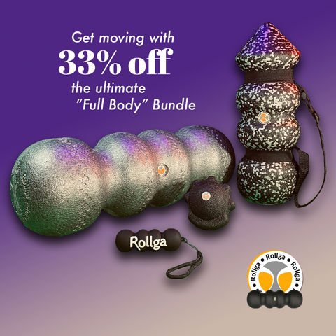 The Full Body bundle is perfect for Pickleball injury and prevention. "The Full Body" Bundle includes:  Rollga STANDARD - Medium Density Foam Roller Rollga POINT - Specialized Medium Density Foam Roller “The Foot & Hand Specialist” Roller “The Muscle Activator” Massage Ball