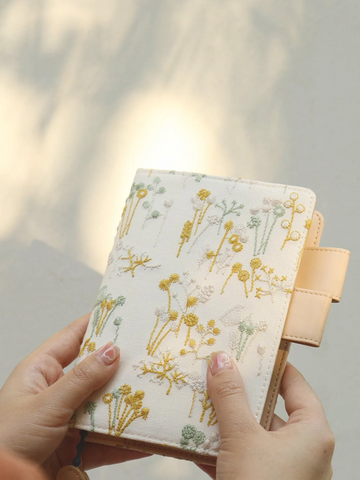 A5 A6 Handmade Flower Embroidered Notebook Cover