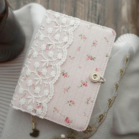 Pink Flower Lace Notebook Journal