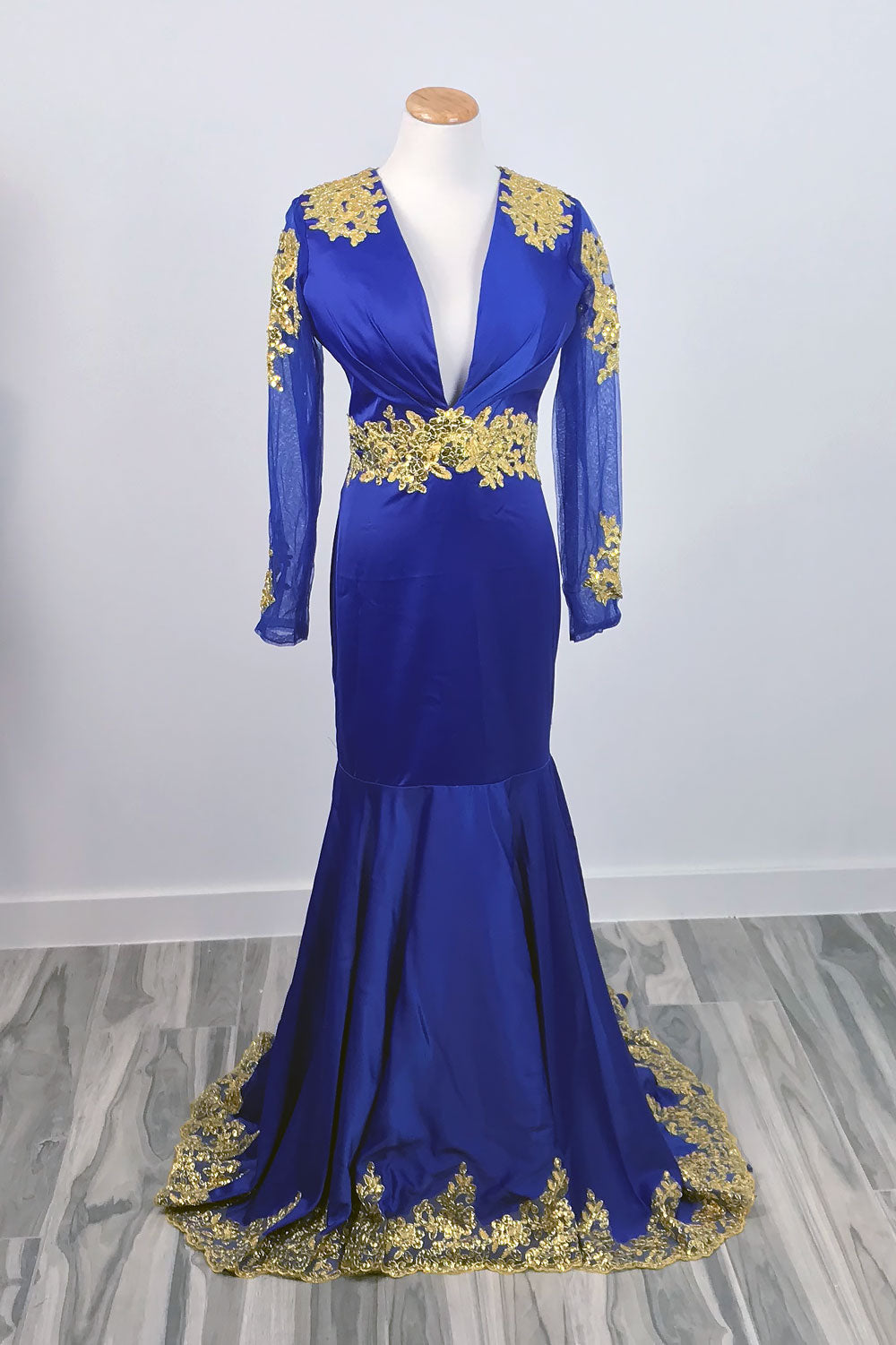 Sexy Royal Blue Gold Applique Halter Mermaid Long Prom Dresses Pageant  Sleeveless African Evening Vestido De Noche Formal Long Party Gowns From  88,41 € | DHgate