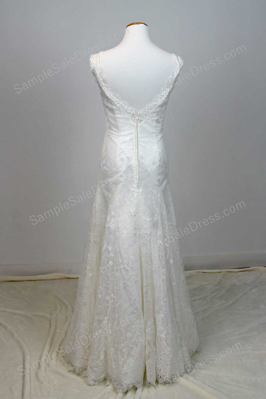 Sample Fitted A-line Lace Wedding Dress 