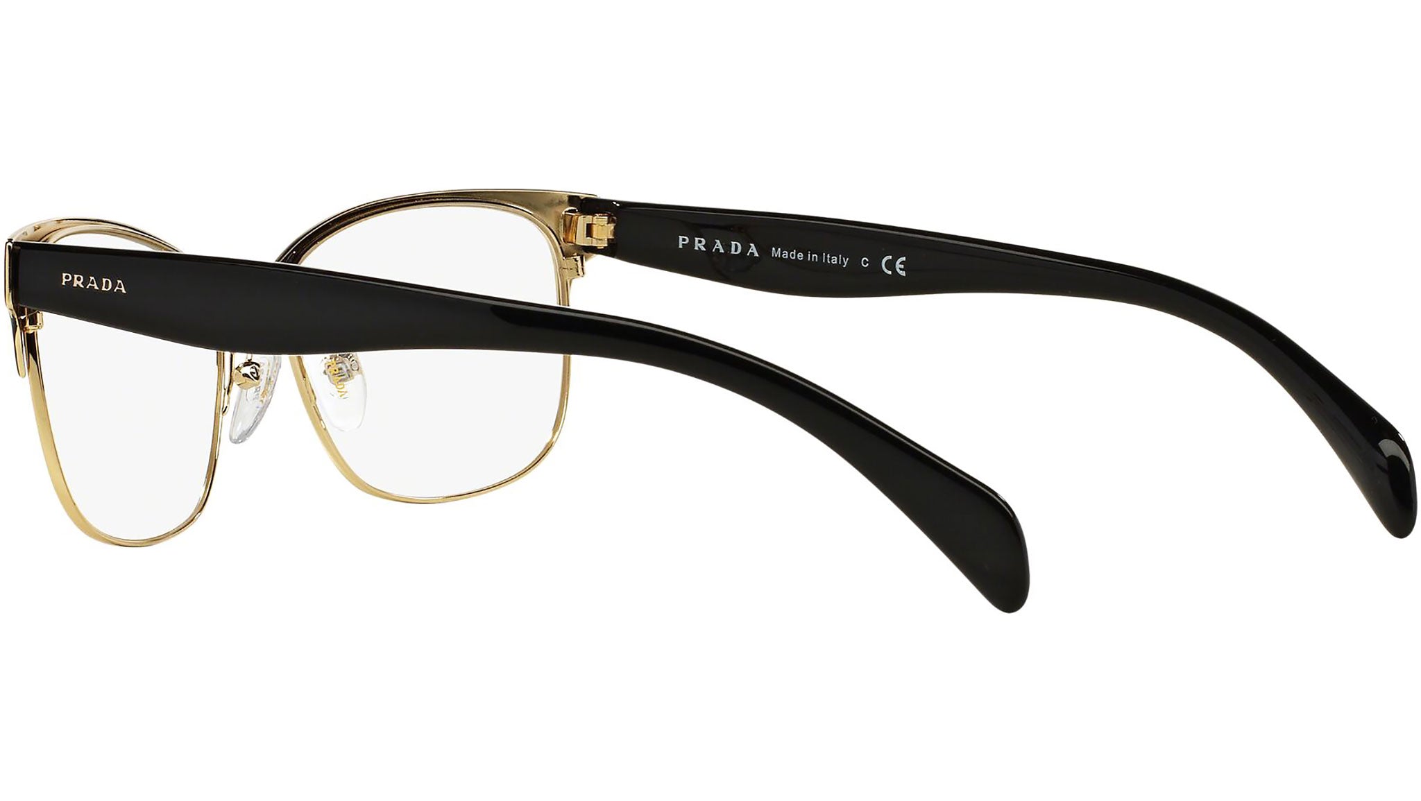 Prada PR 65RV QE31O1 black on pale gold optical