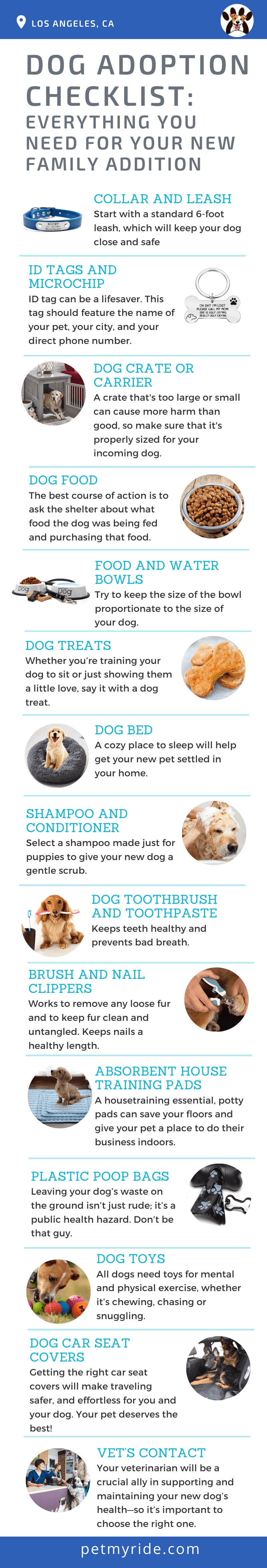 infographics about dog adoption checklist