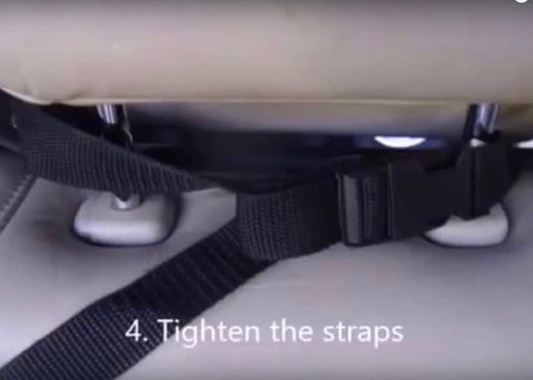 image showing dog seat cover tightening the straps step 4
