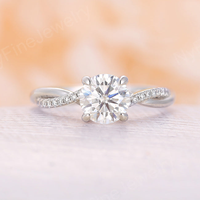 moissanite engagement ring