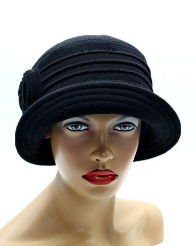 cloche hat black