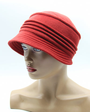 red cloche hats