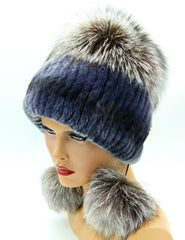 rabbit fur hat for women