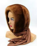 mink hood hat