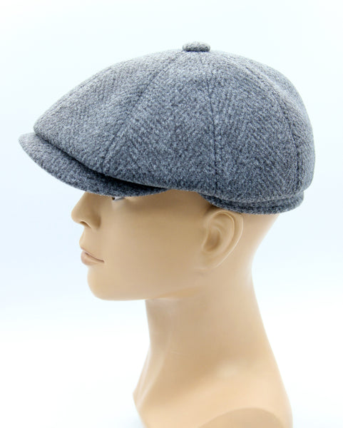 Newsboy cap for men's with ears grey | Caps&HatsUA