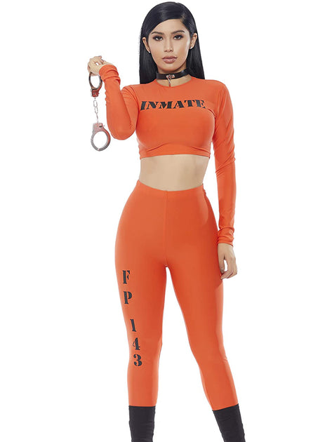 Sexy Womens Orange Prisoner Inmate Costume Prisoner Costume Fortune Costumes Shop Fortune