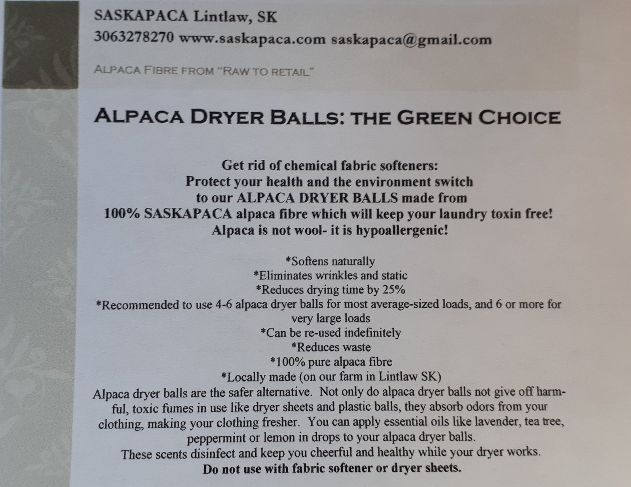 alpaca laundry balls
