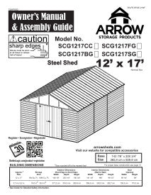 Arrow Select Shed 12x17 Installation Menu - MyGreenhouseStore