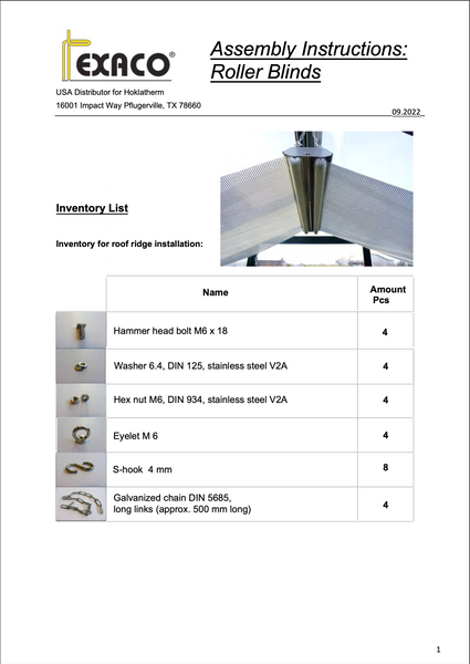 Roller Shades Assembly Instructions