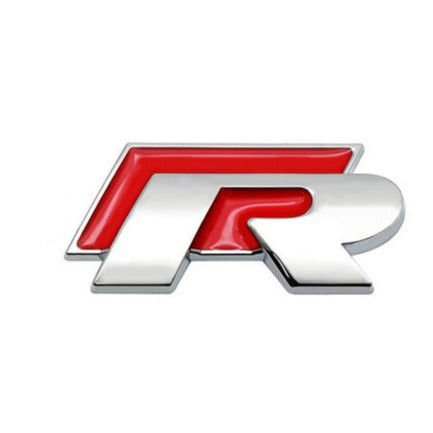 VW R Line Metal Adhesive Badge – Red – Auto M