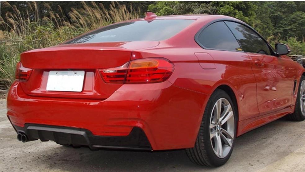 bmw 4 series rear diffuser gloss black