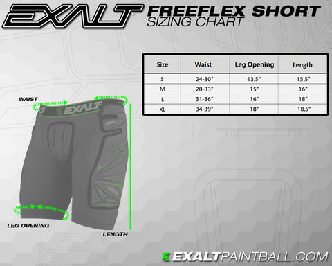 Exalt-Free-Flex-Slider-Short-Size-Chart