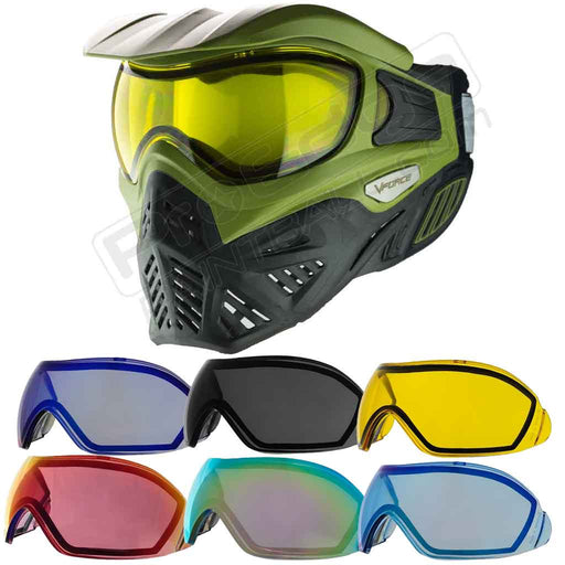 V-Force Grill 2.0 Mask Paintball Goggle w Clear Thermal Lens - Red