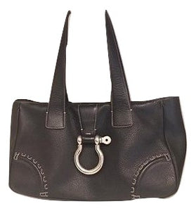 burberry black leather shoulder bag