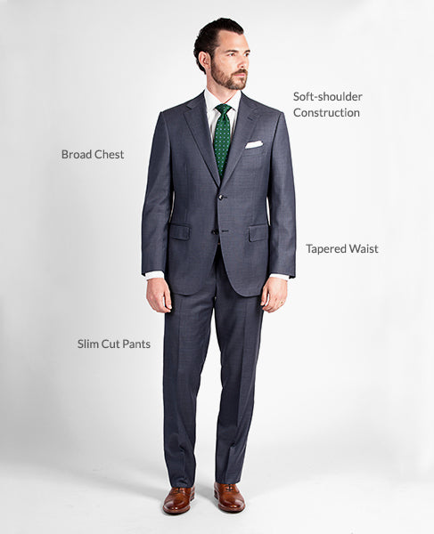 Blue Slim Fit Suit – Combatant Gentlemen