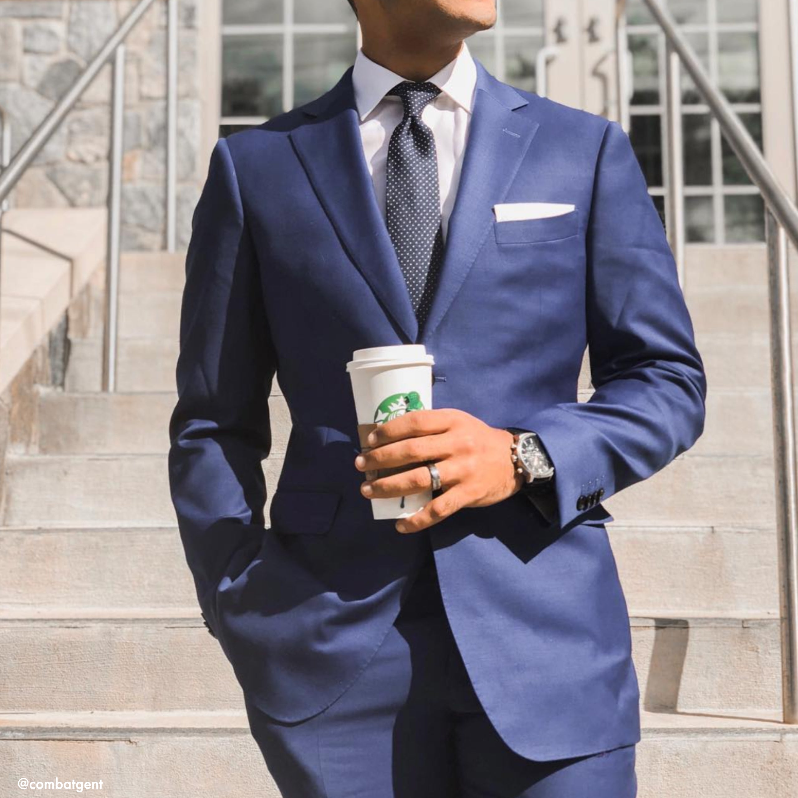 Blue Slim Fit Suit – Combatant Gentlemen