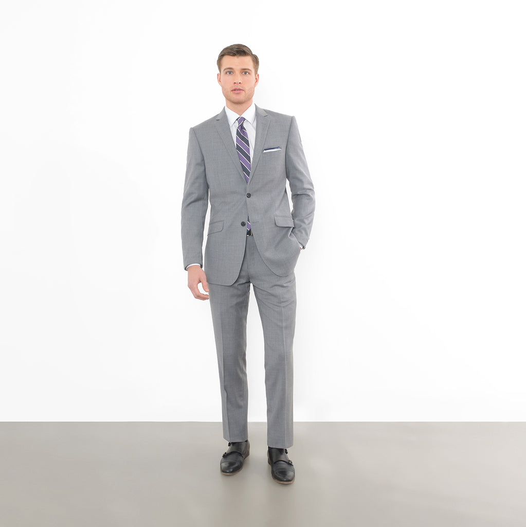 Grey Slim Fit Suit – Combatant Gentlemen