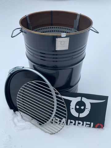 BarrelQ olievat als vuurton en tevens barbeque