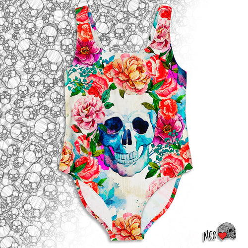 Skull and Peonies Swimsuits