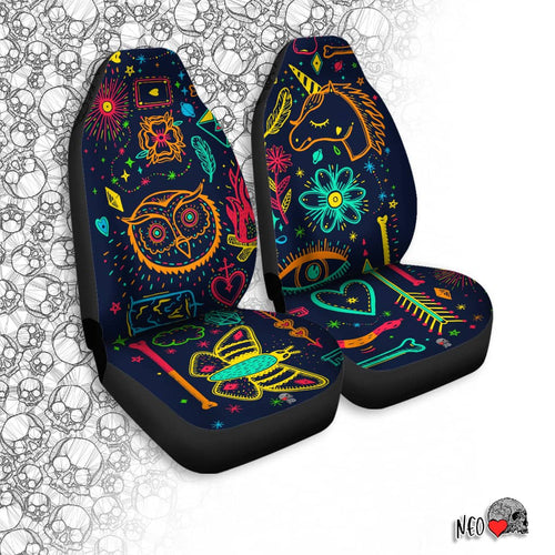 Neon Witch Dream Car Seat Covers