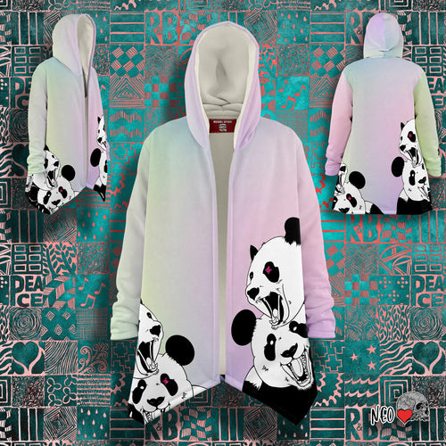 Panda Roar Hooded Microfleece Cloak