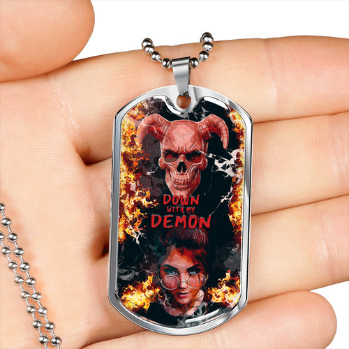 Down with My Demon Necklace, Custom photo dog tag