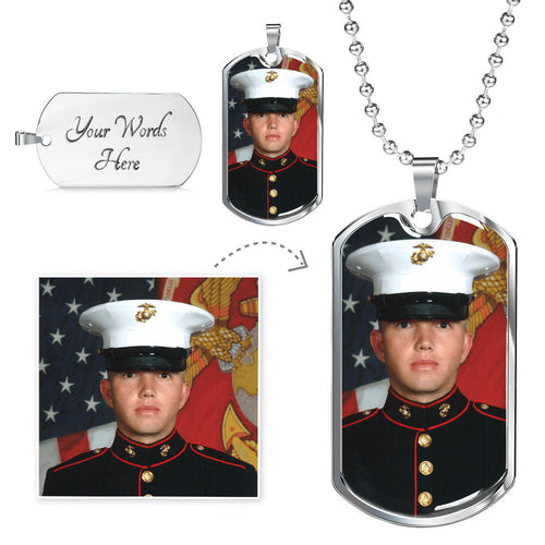 Custom Photo Dog Tag Necklace