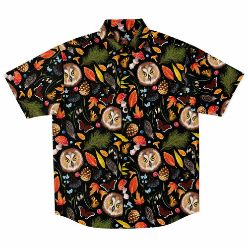 Cottage-core Forest short sleeve button-up shirt