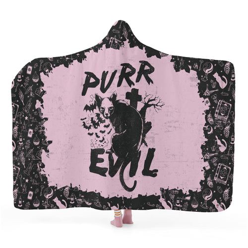 Purr Evil Hooded Blanket