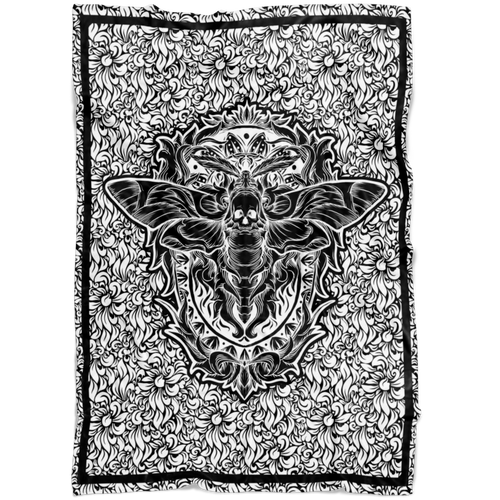 Death Moth Fleece Blanket