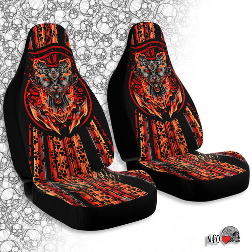 Egyptian satanic cat Car Seat Covers