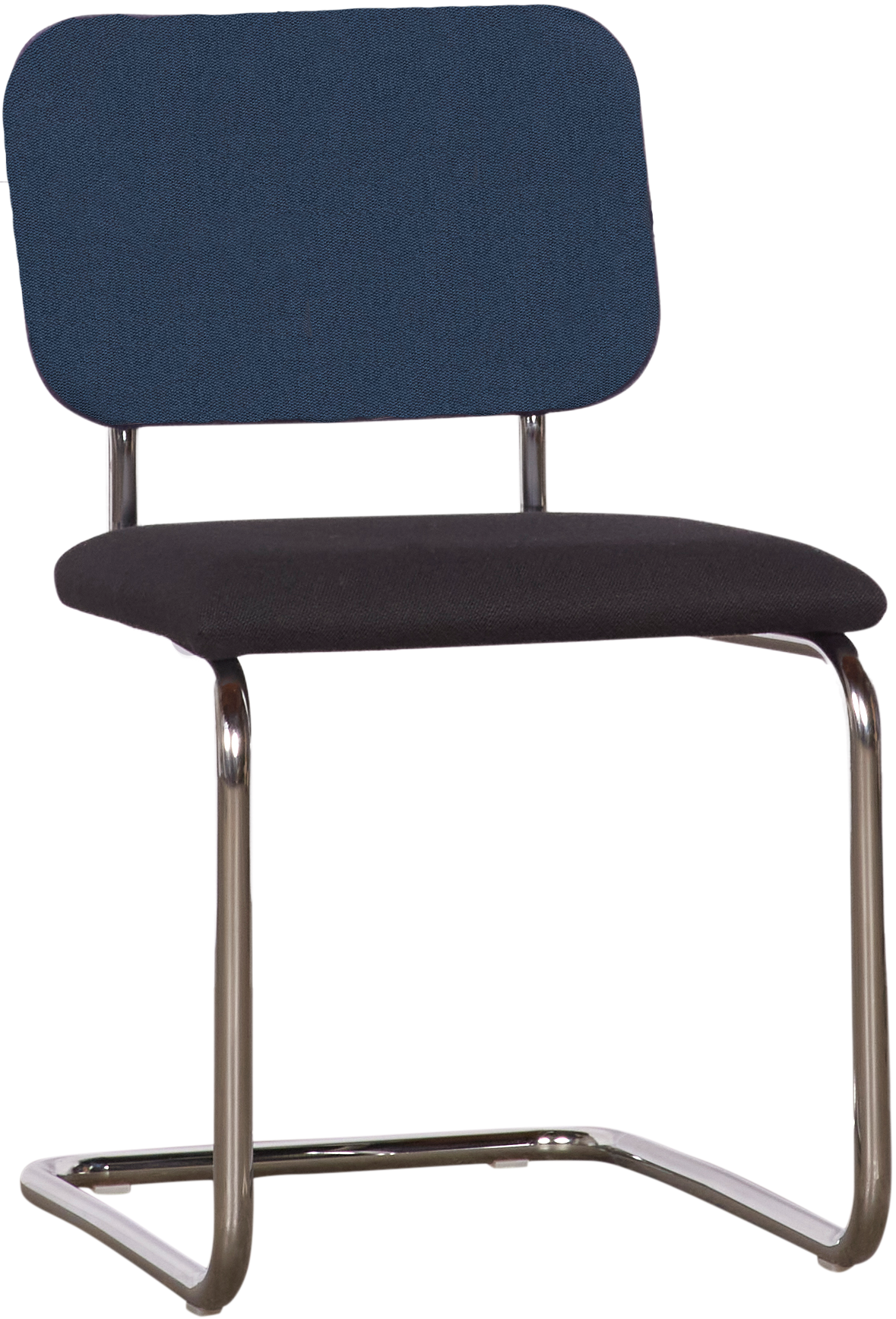 Exclusief Fauteuil doorgaan met Knoll Cesca Armless Upholstered Chair - Blue/Black