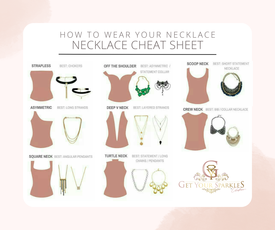 How to wear your necklace based on your neckline
