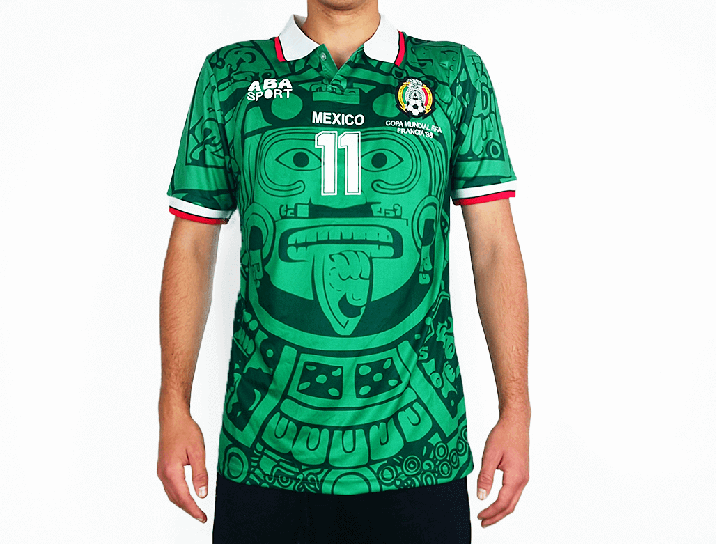 mexico authentic 1998 world cup soccer jersey