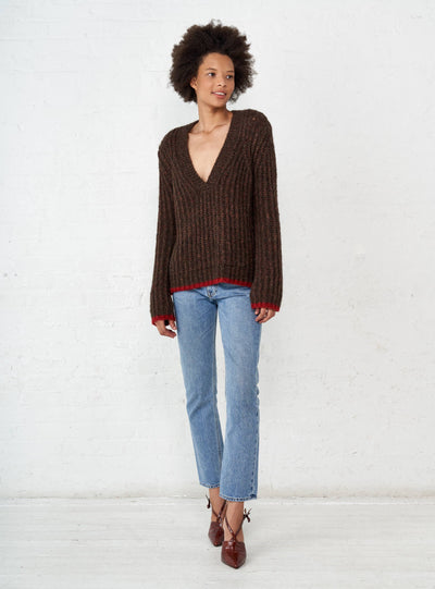 Picture of Fuzzy Wuzzy V-Neck Sweater