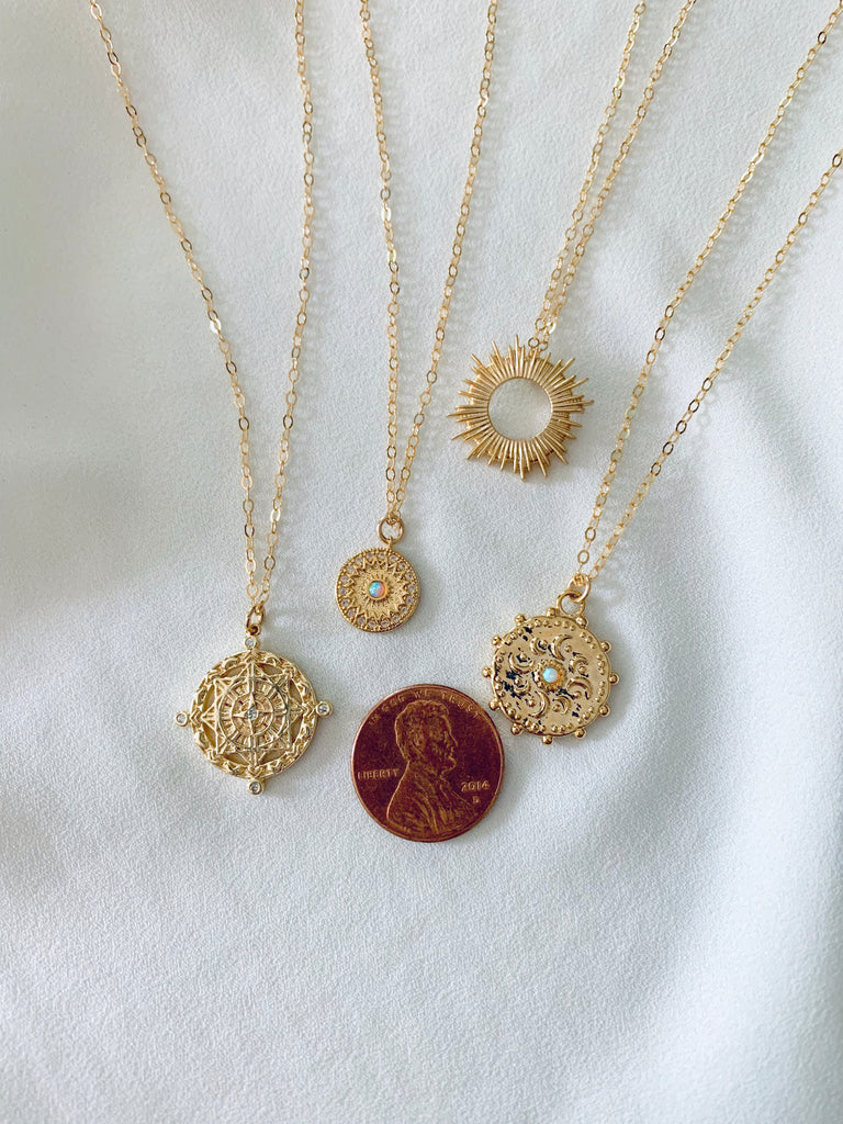Choice of Gold Coin Medallion Necklace – The Cord Gallery