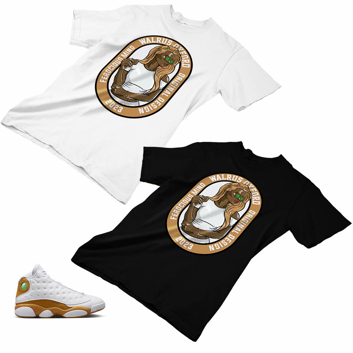 Wheat Matching Custom Designed T shirt JD 13-34-25